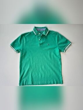 Tommy Hilfiger Men's Green Polo Shirt Sz S